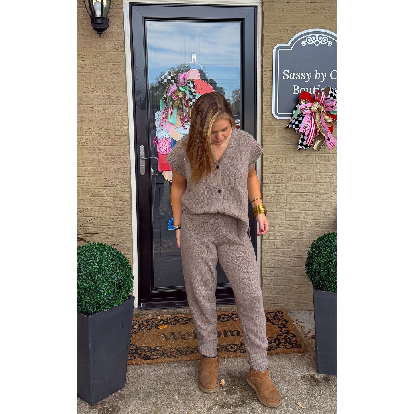 Mocha Knit Lounge Set