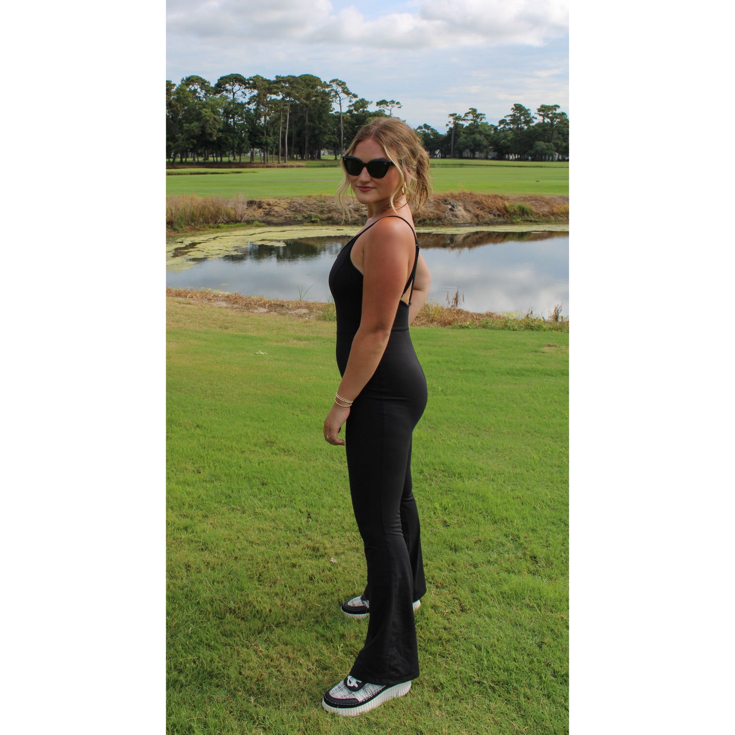 Carmen Workout Jumpsuit, Black