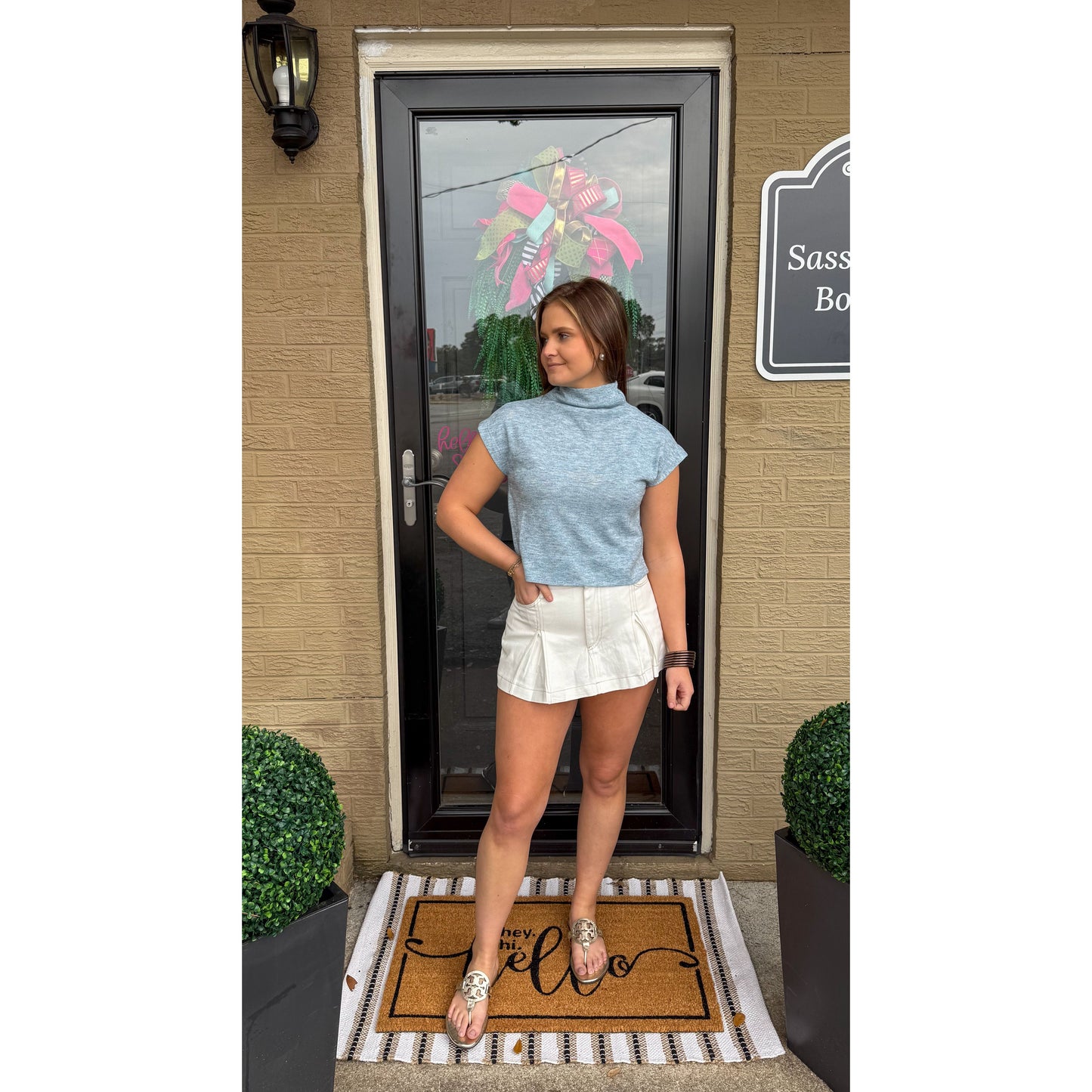 Selena Top, Light Blue