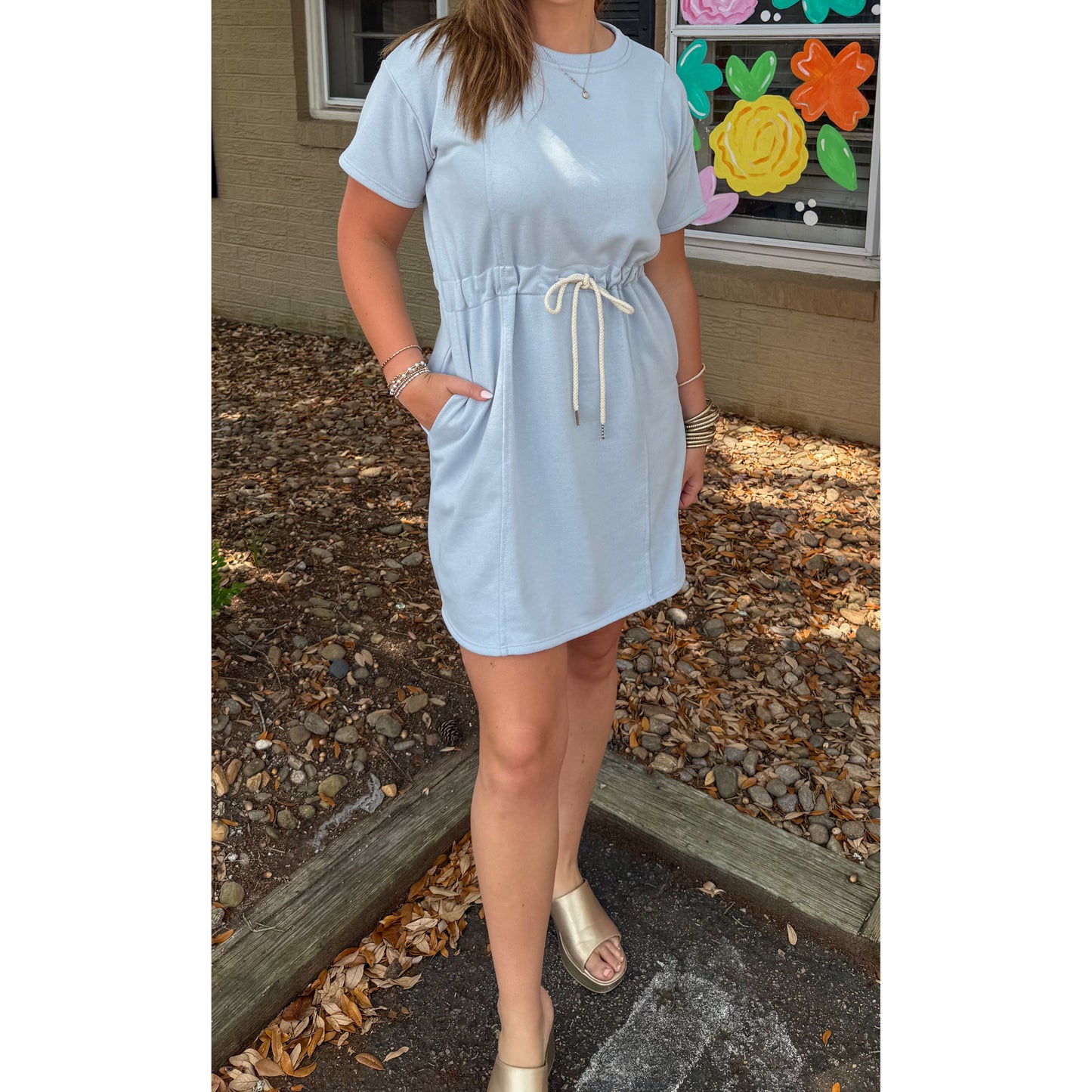 Tessa Mini Dress, Sky Blue