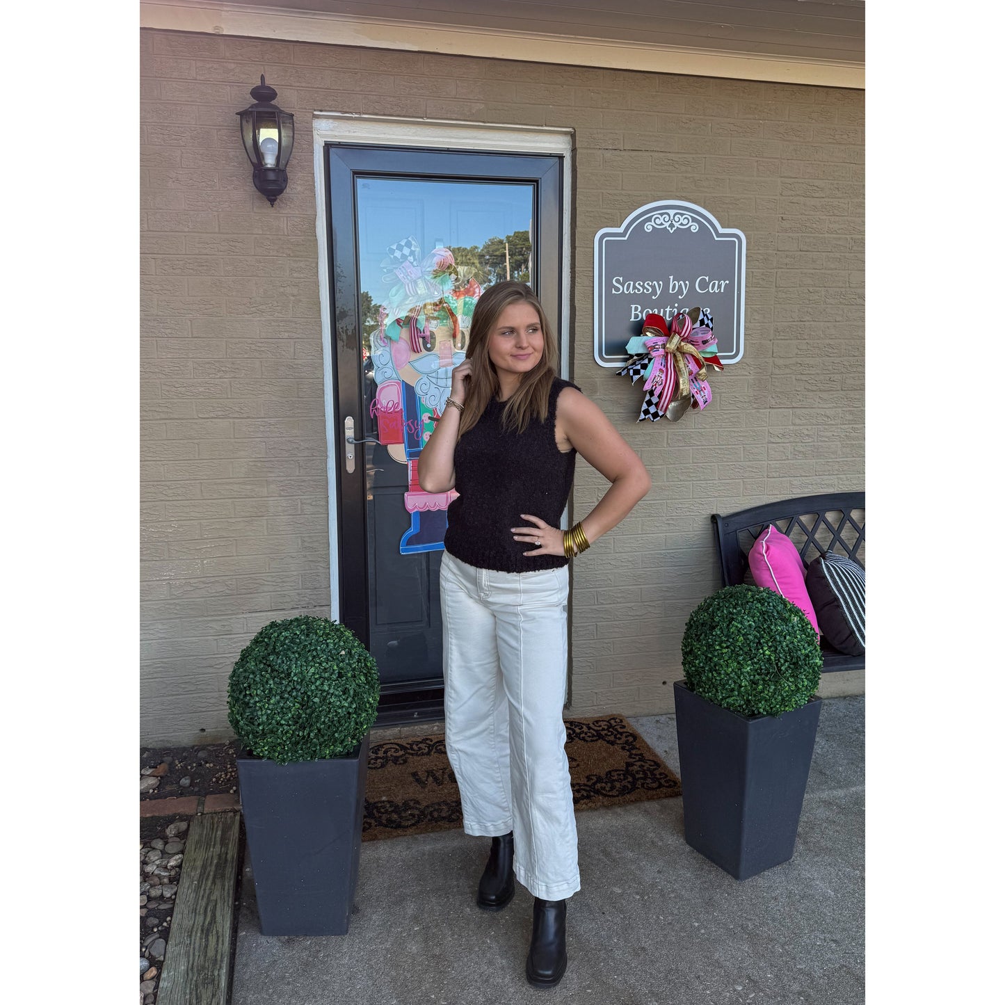 Haven Sweater Knit Vest, Black