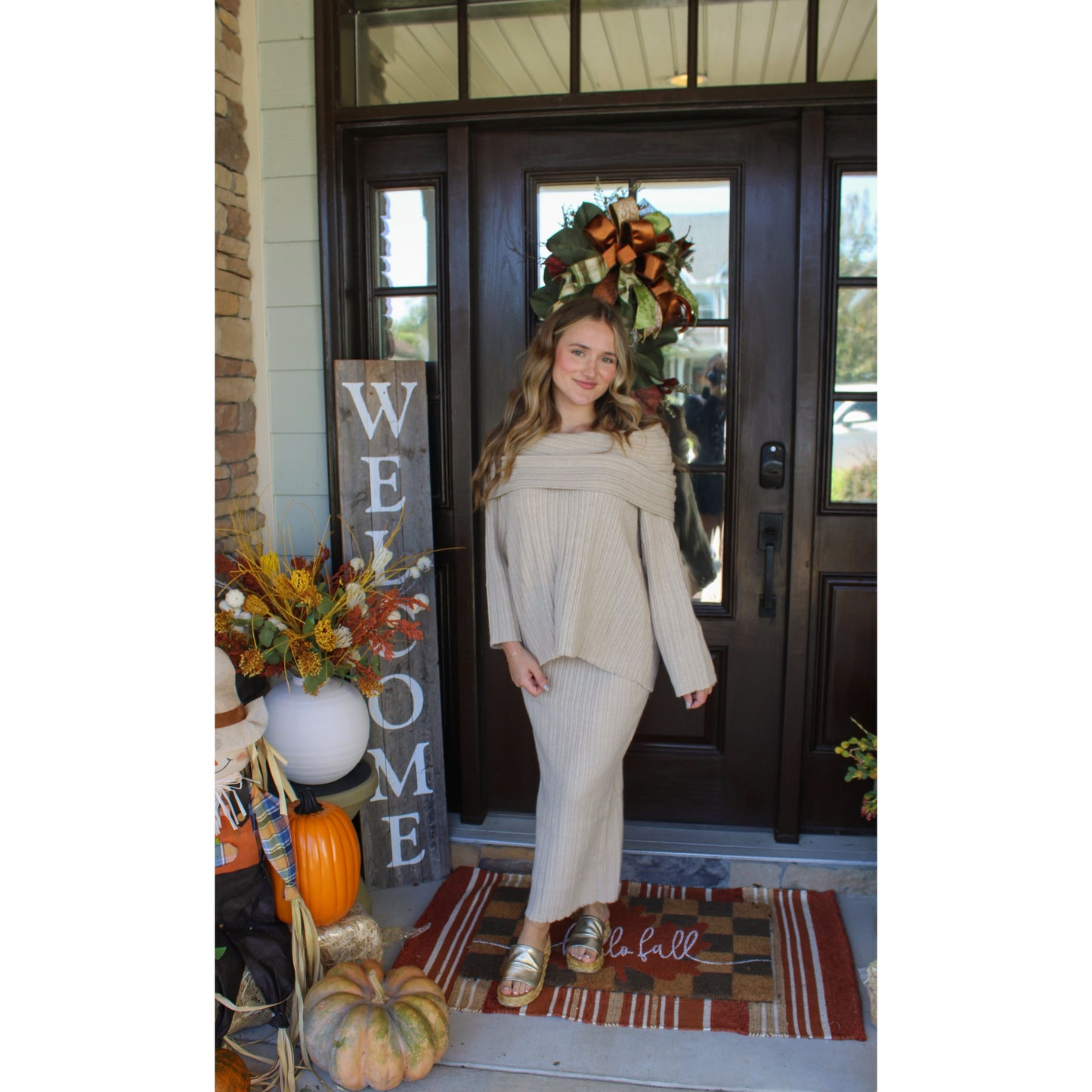 Hamptons Sweater Set, Beige