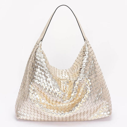 Metallic Braided Tote Bag