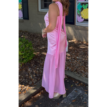Pinky Maxi Dress w/ Scarf