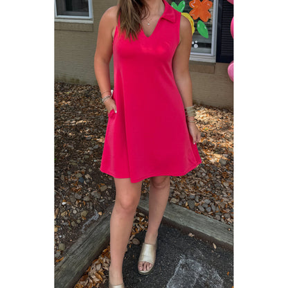 Darcy Mini Dress, Coral
