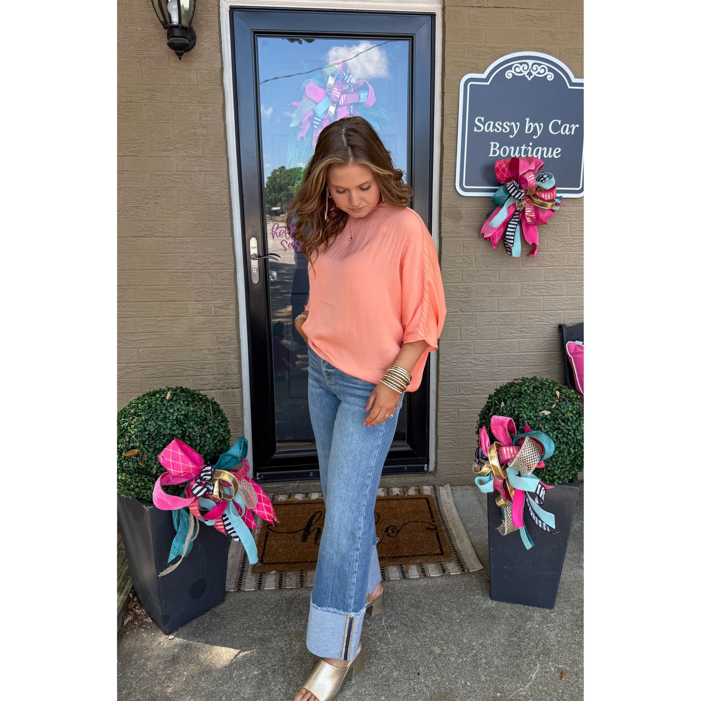 Peach Detail Blouse