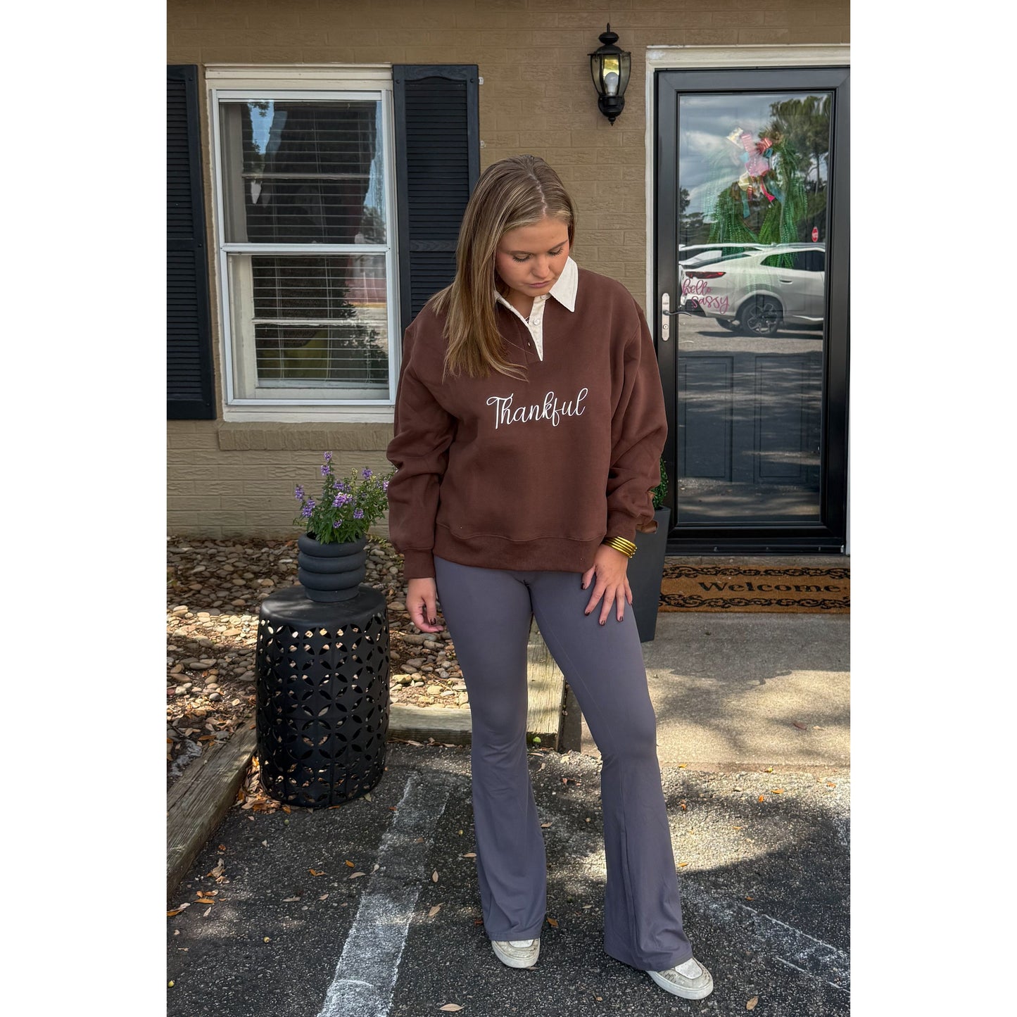 Thankful Pullover, Chocolate/Ivory