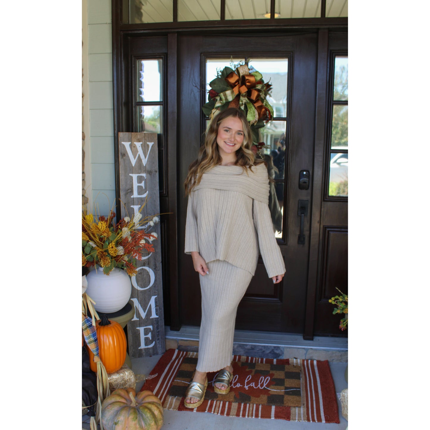 Hamptons Sweater Set, Beige