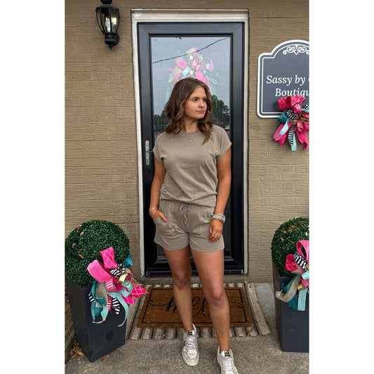 Josie Lounge Set, Dark Tan