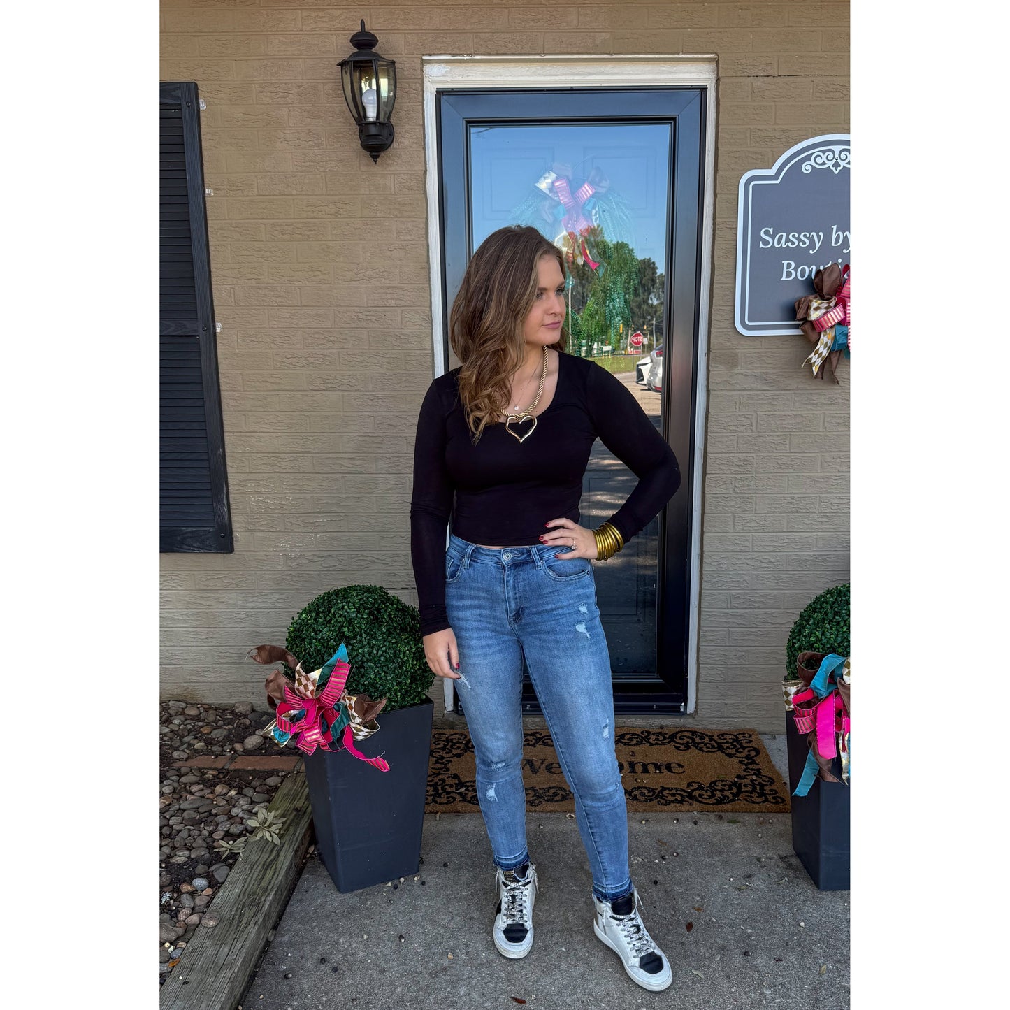 Willa Crop Top, Black