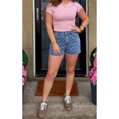Lined Baby Tee, Soft Pink