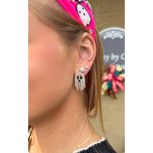Ghost Rhinestone Earrings