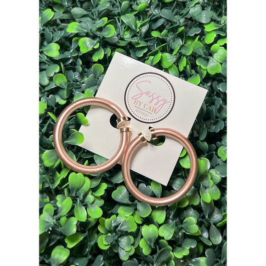 Aliyah Jelly Hoops, Rose Gold