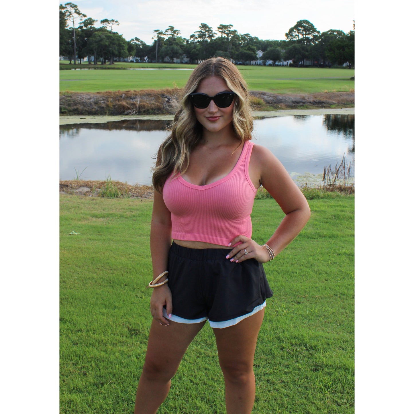 Rose Ribbed Top, Watermelon