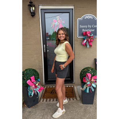 Butter Yellow Detail Top