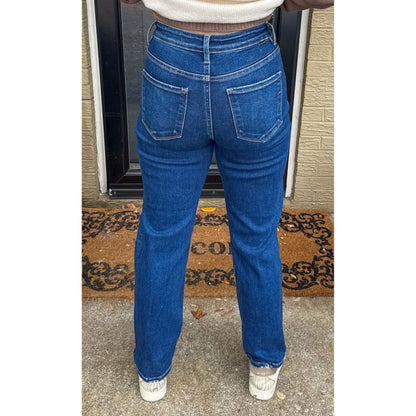 Heidi Distressed Jeans, Dark Wash