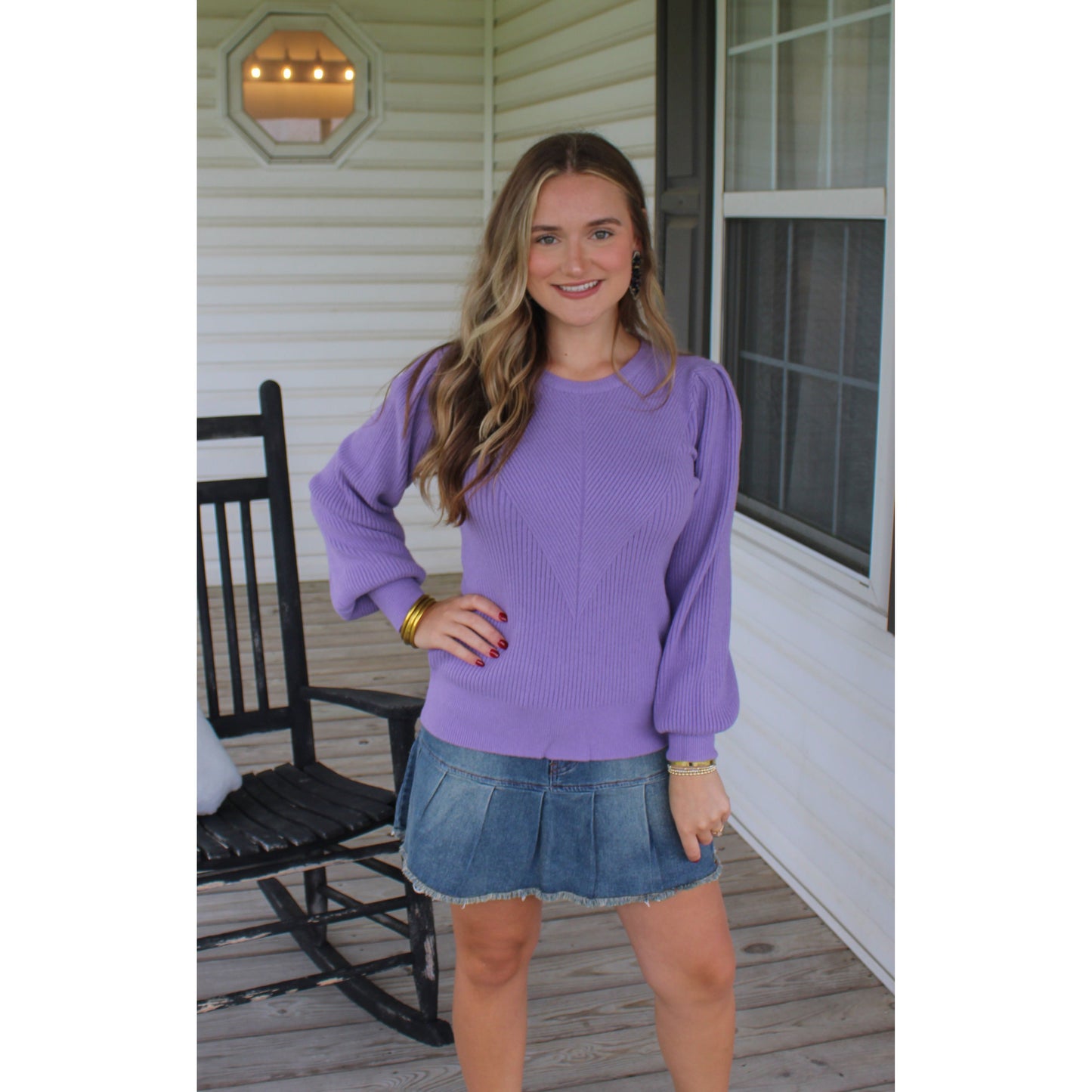 Reagan Sweater, Lavender