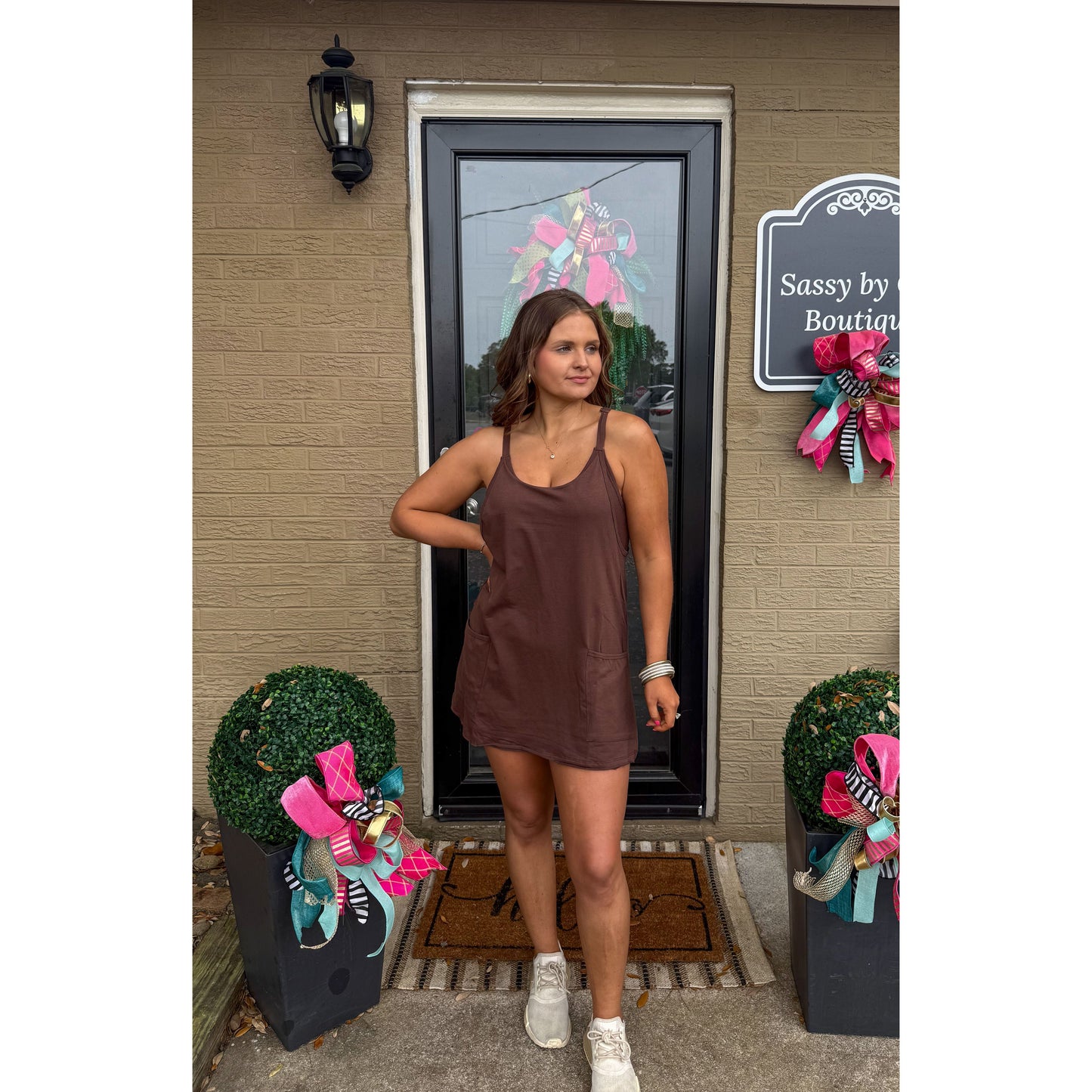 Chocolate Romper Athleisure Dress