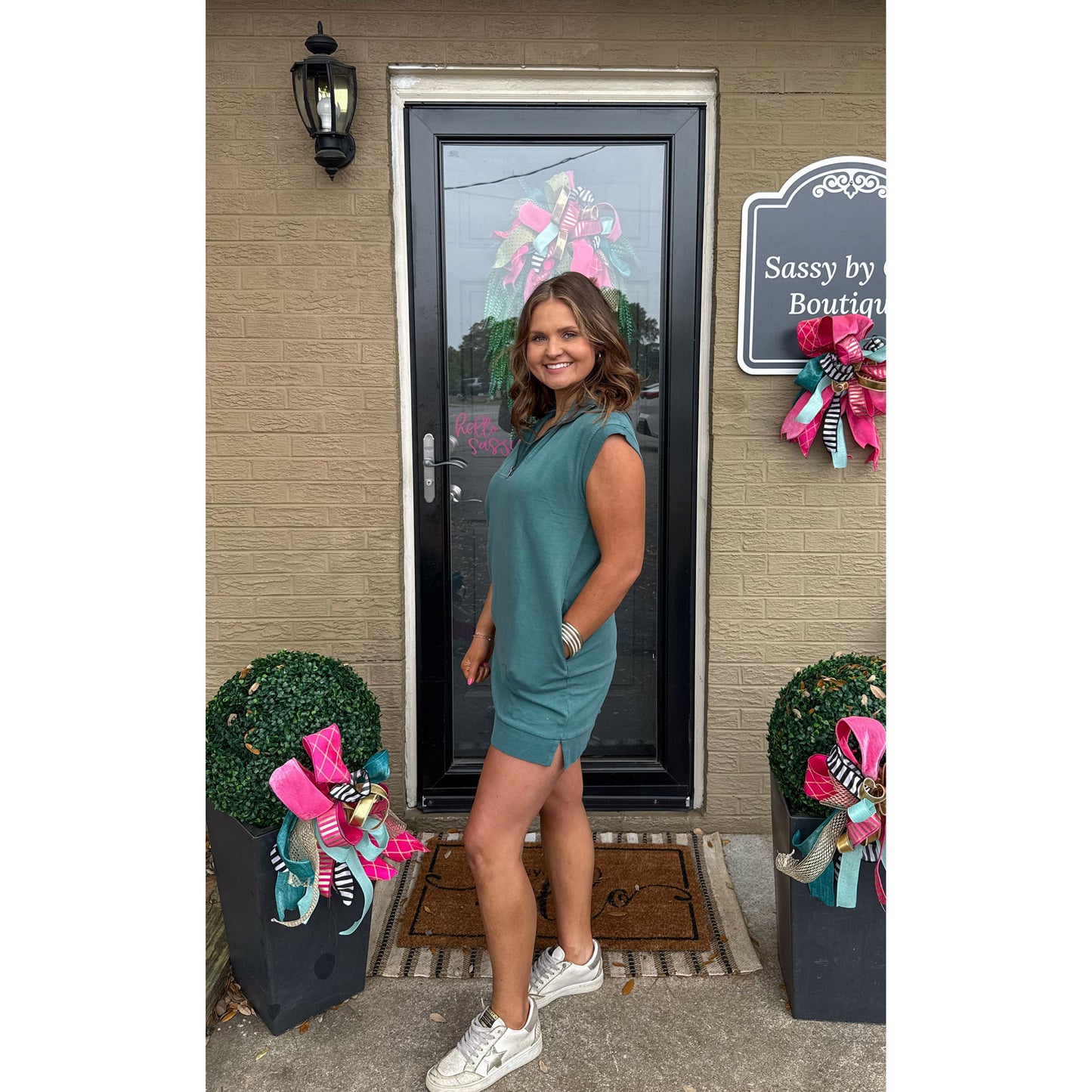 Estelle Lounge Dress, Dark Teal