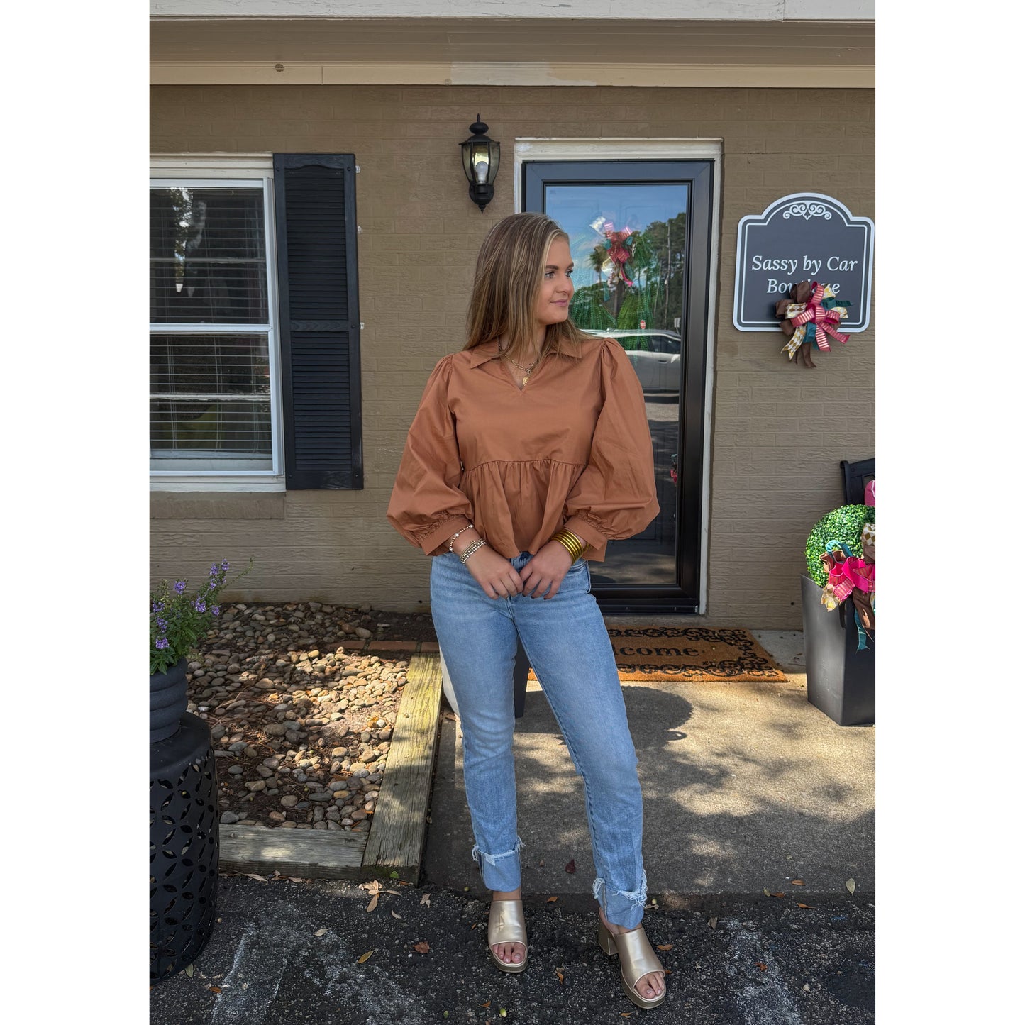 Lilly Blouse, Toffee