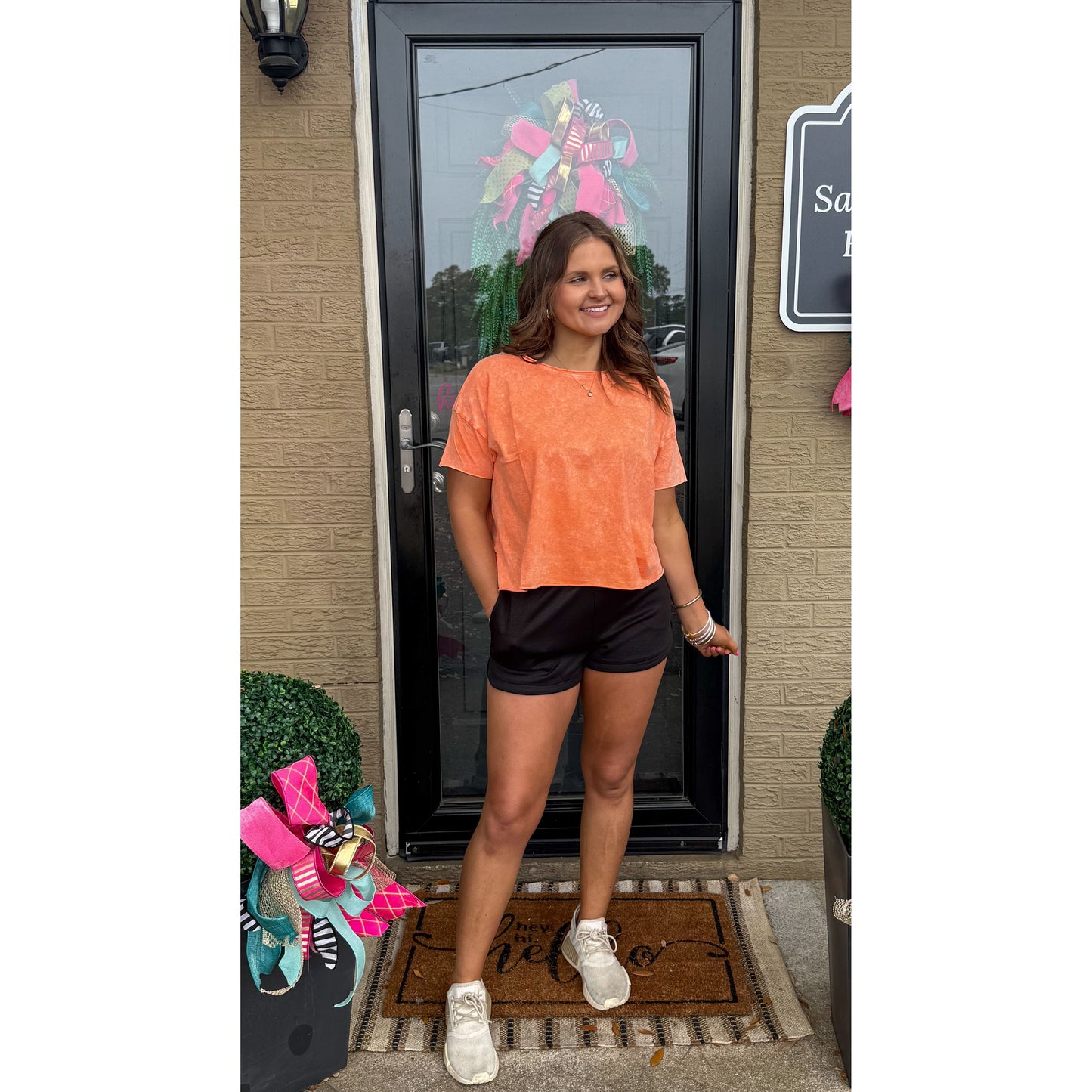 Mavis Detail Top, Orange