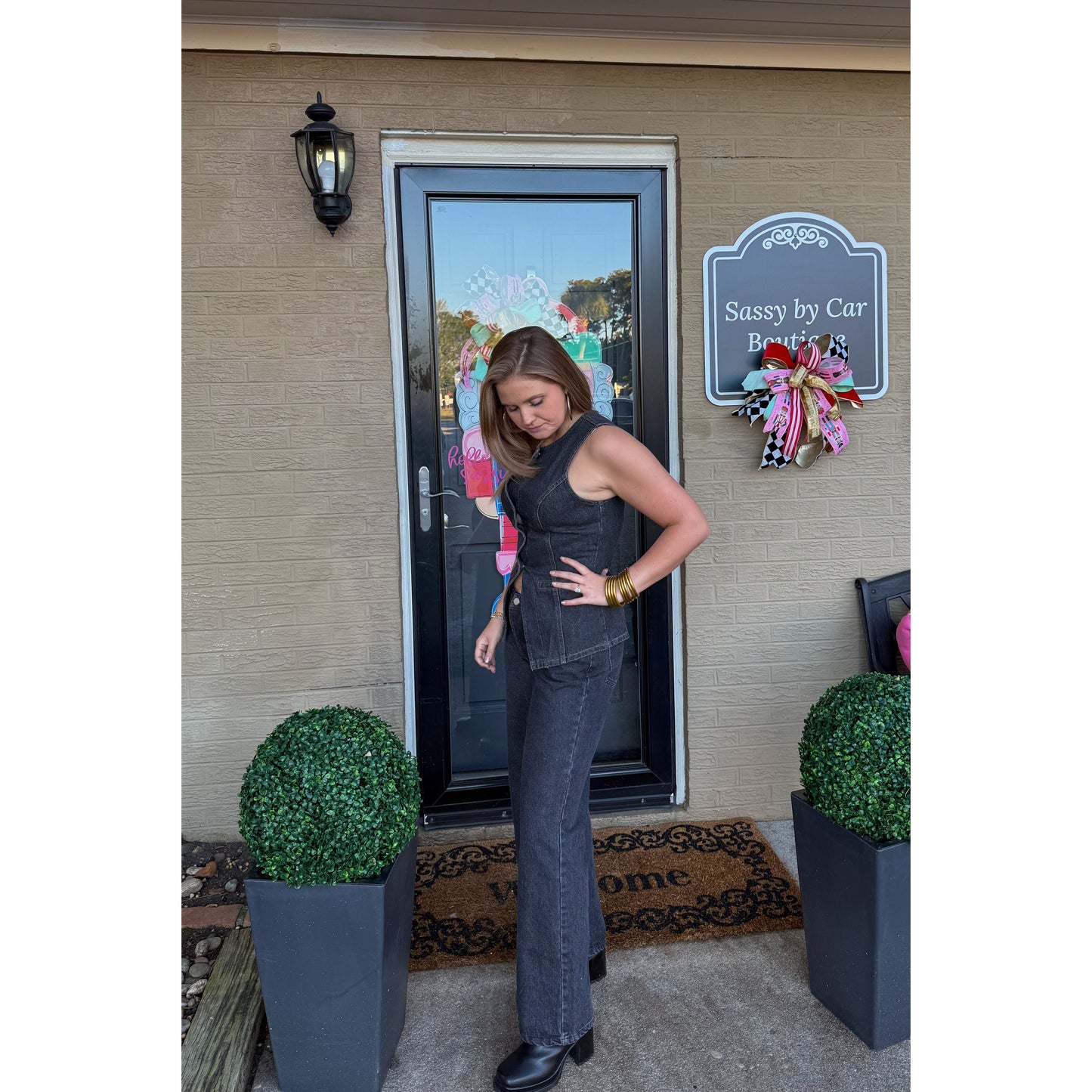 Ashe Button Down Denim Vest