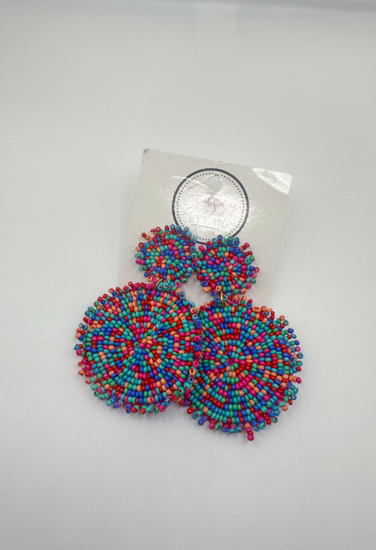 Carol Beaded Earrings, Multi