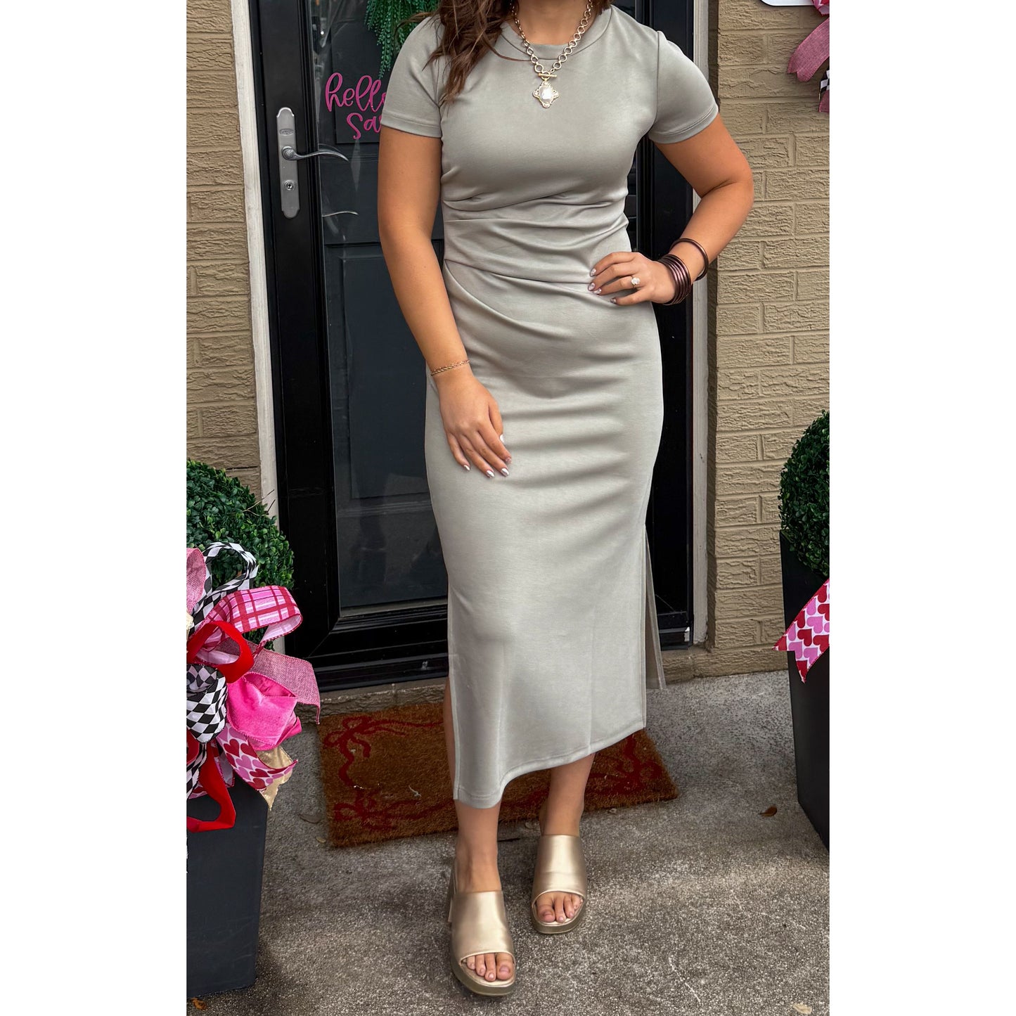 Miller Midi Dress, Sage Green