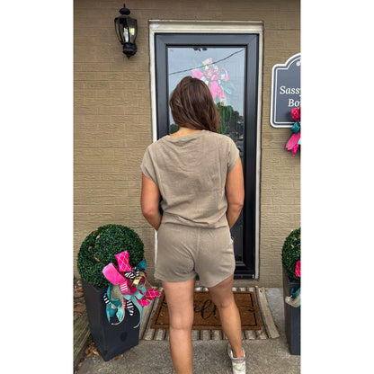 Josie Lounge Set, Dark Tan