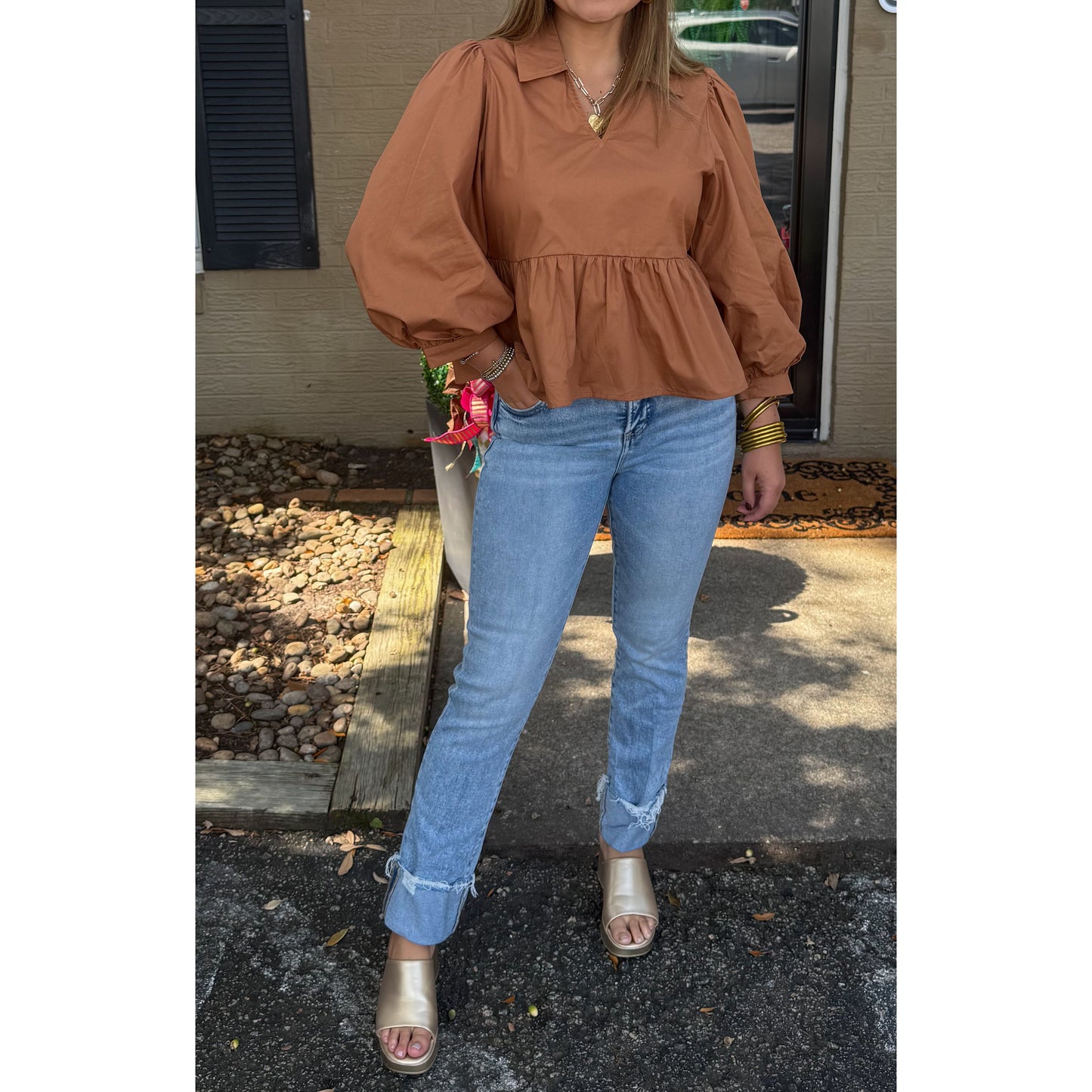 Lilly Blouse, Toffee
