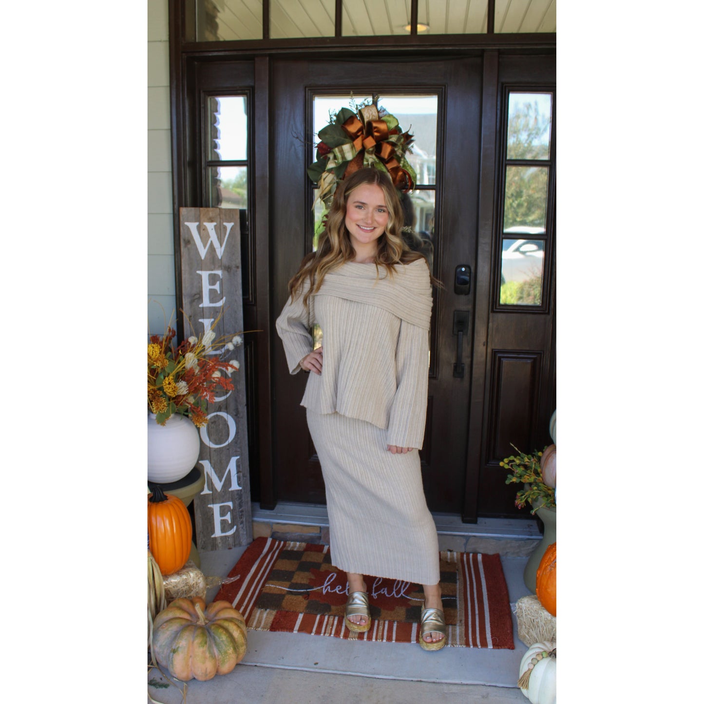 Hamptons Sweater Set, Beige