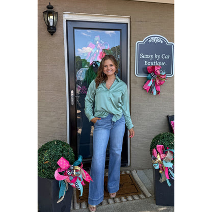 Jade Blouse, Sage Green