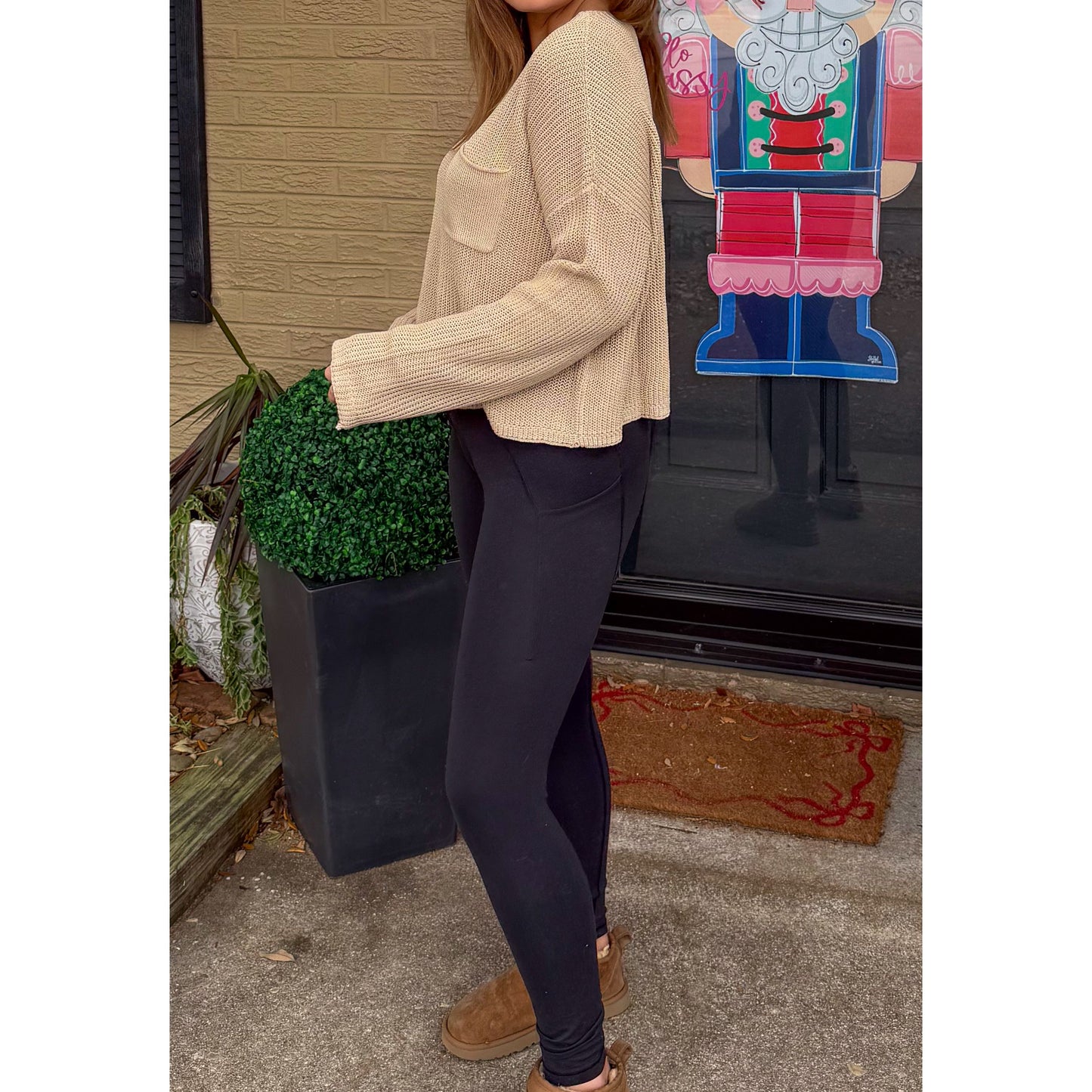 Elena Sweater, Light Taupe