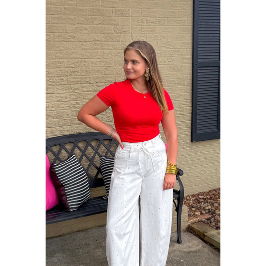 Lucy Bodysuit, Red