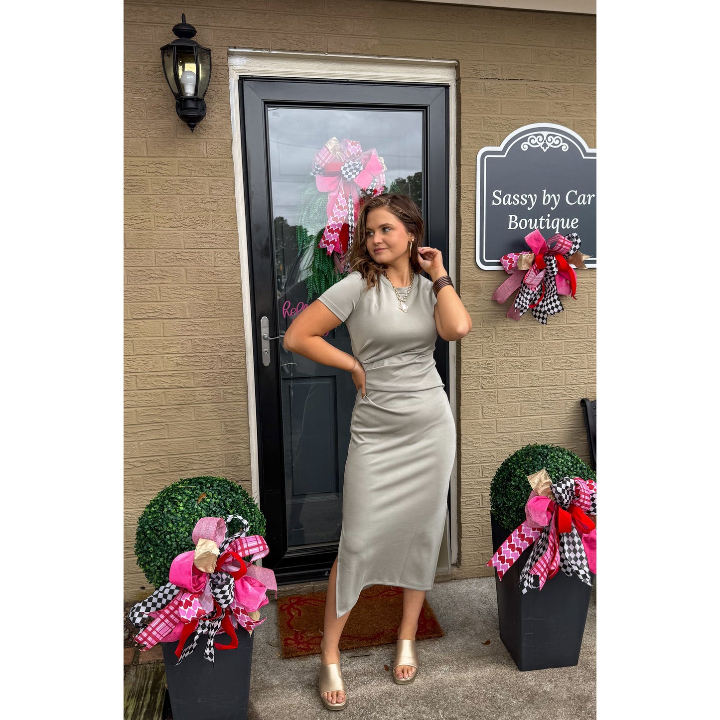 Miller Midi Dress, Sage Green