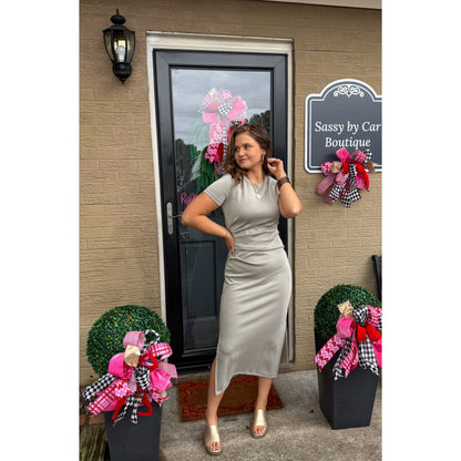 Miller Midi Dress, Sage Green