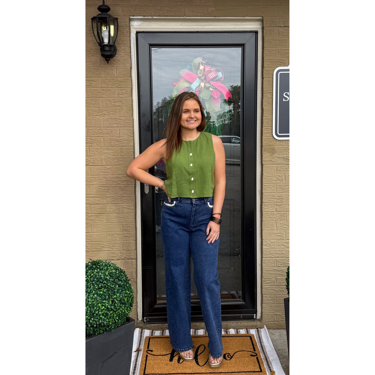 Bailey Top, Olive Green