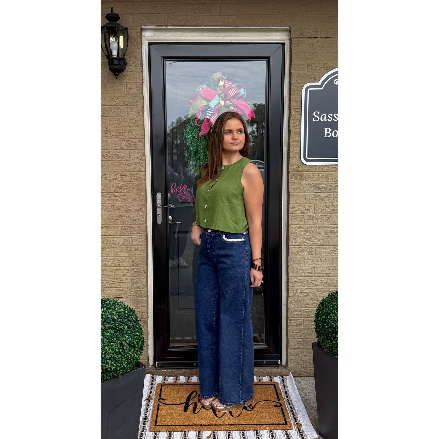 Bailey Top, Olive Green