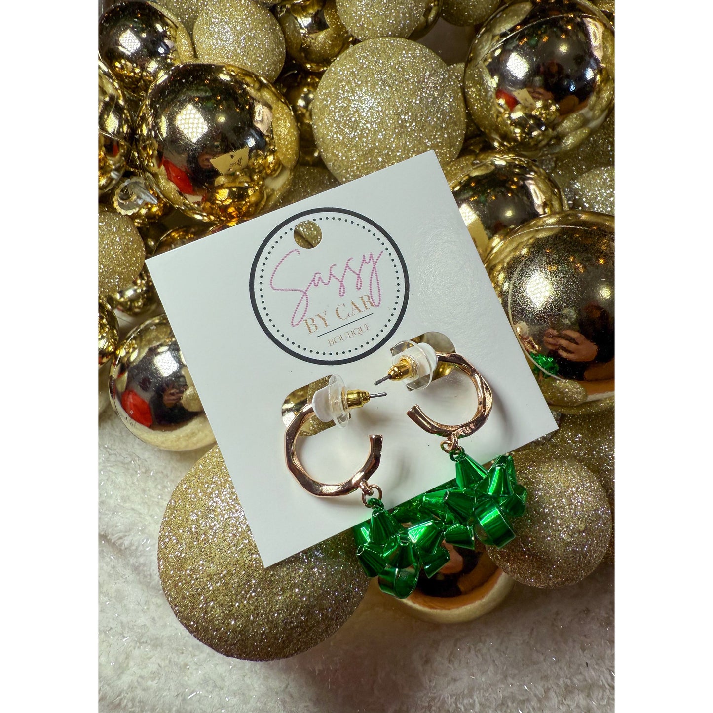 Wrap A Bow Hoops, Green