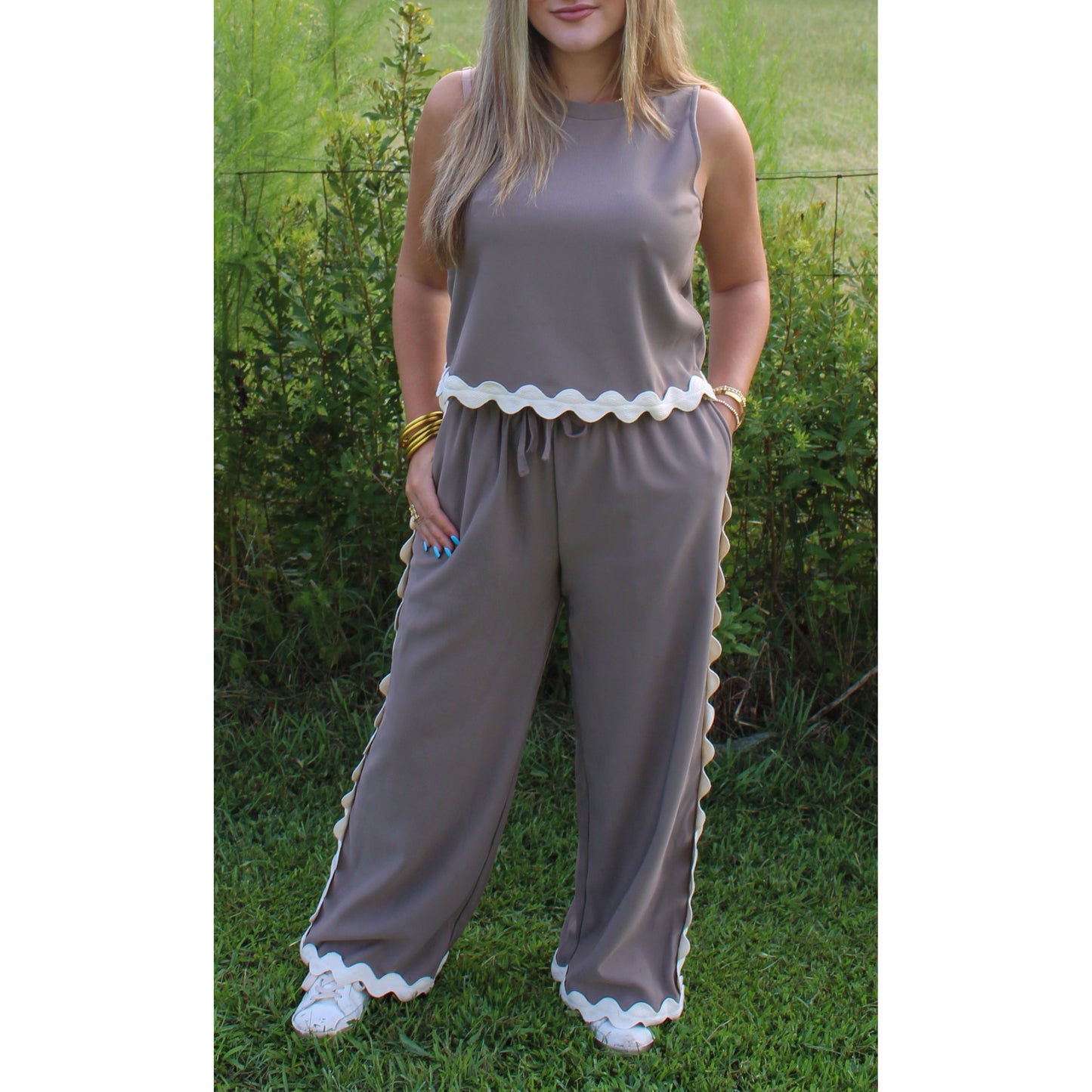 Jolene Ric Rac Set, Mocha