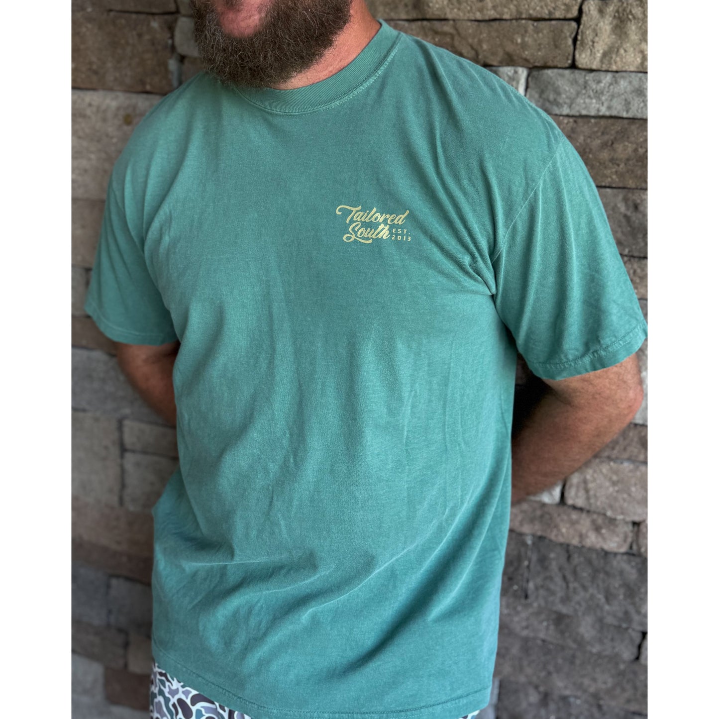 Mens Deer T-Shirt, Hunter Green