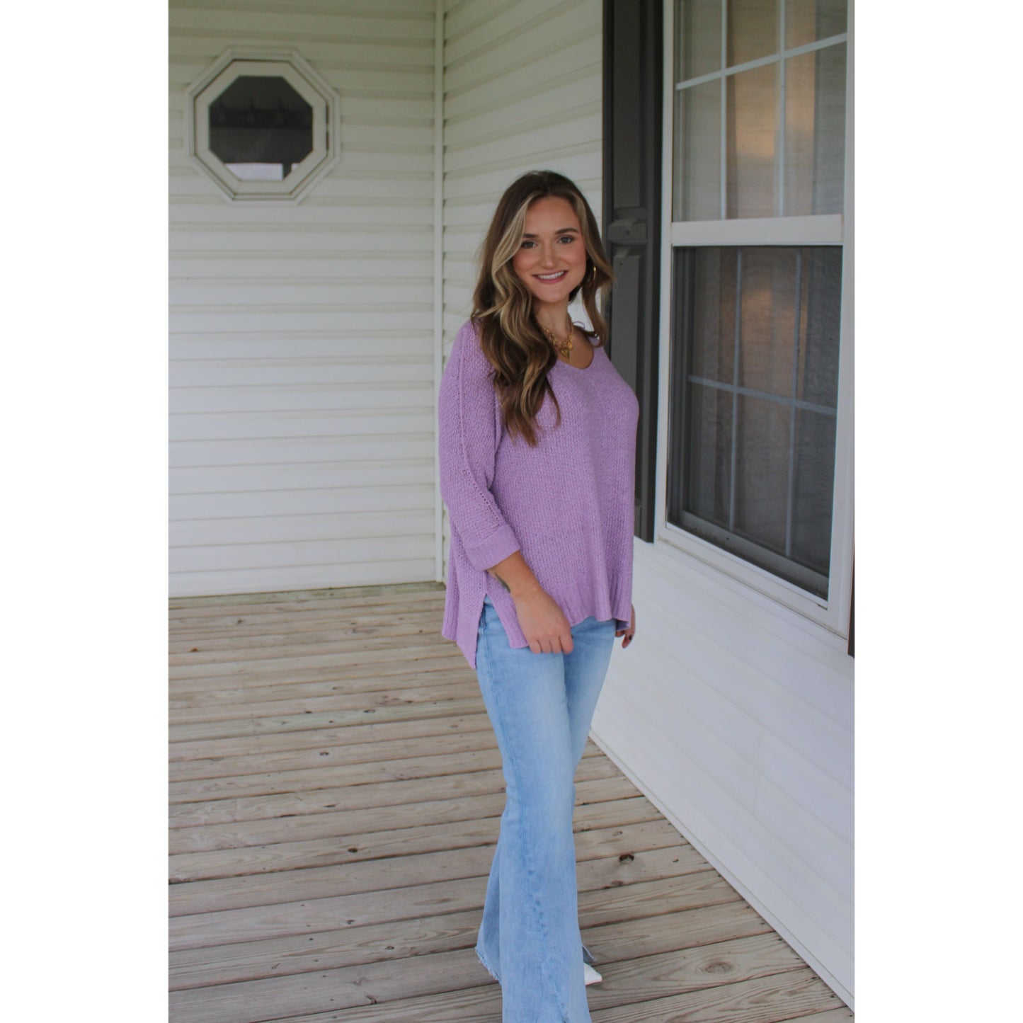 Jayden Lightweight Sweater, Lavender