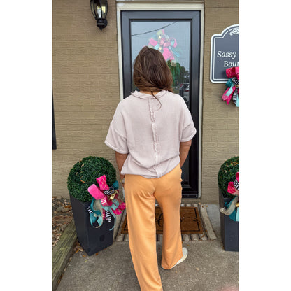 Eden Lounge Top, Sand Beige