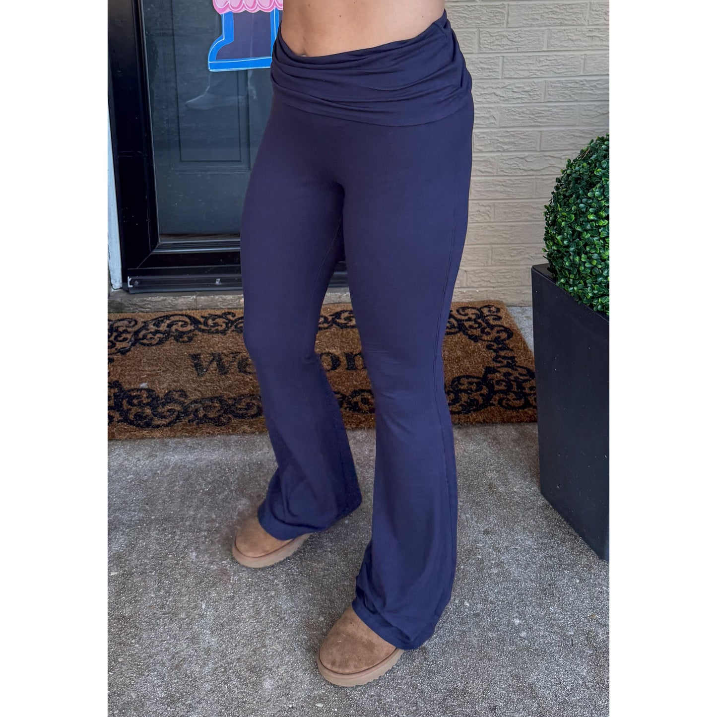 Cameron Flare Yoga Pants, Navy