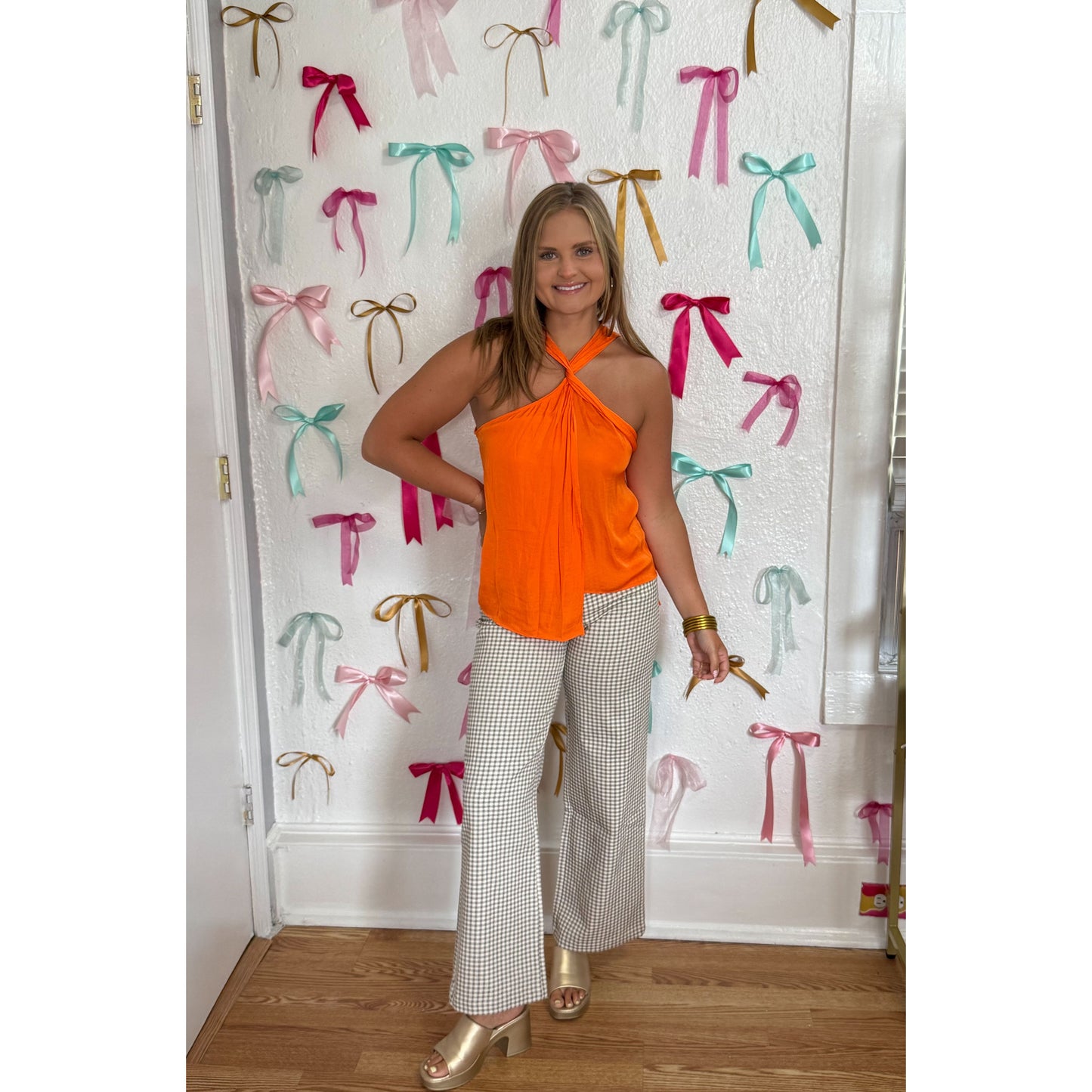 Grace Halter Top, Orange