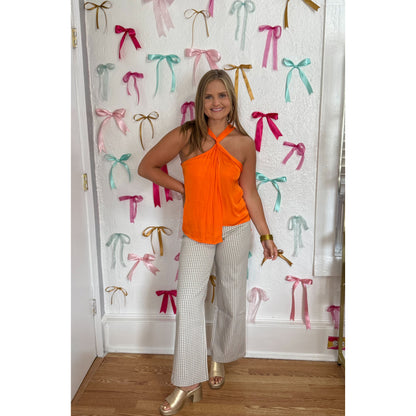 Grace Halter Top, Orange