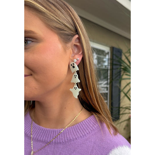 Ghost Tiered Dangle Earrings