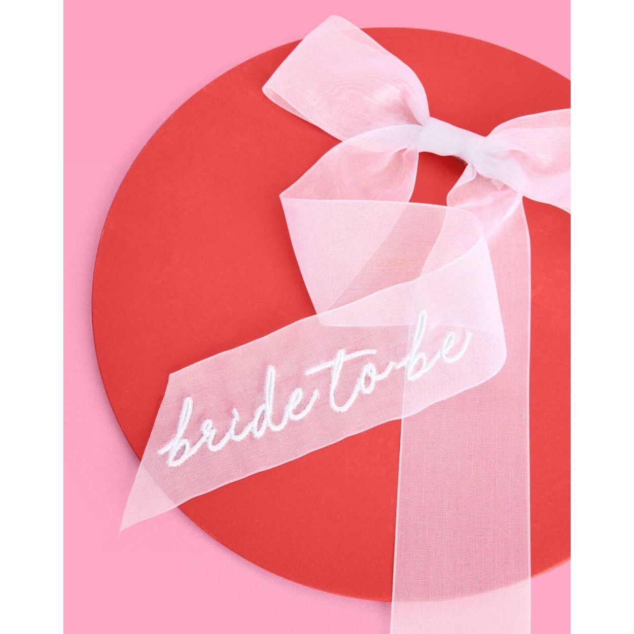 Bride To Be Embroidered Bow