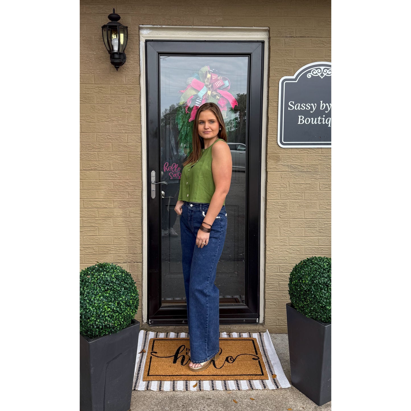 Bailey Top, Olive Green