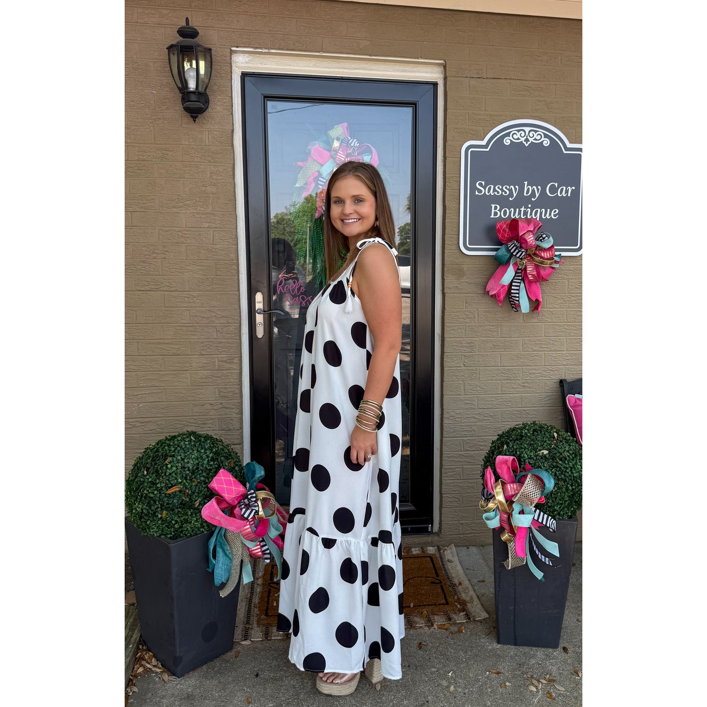Polka Dot Maxi Dress